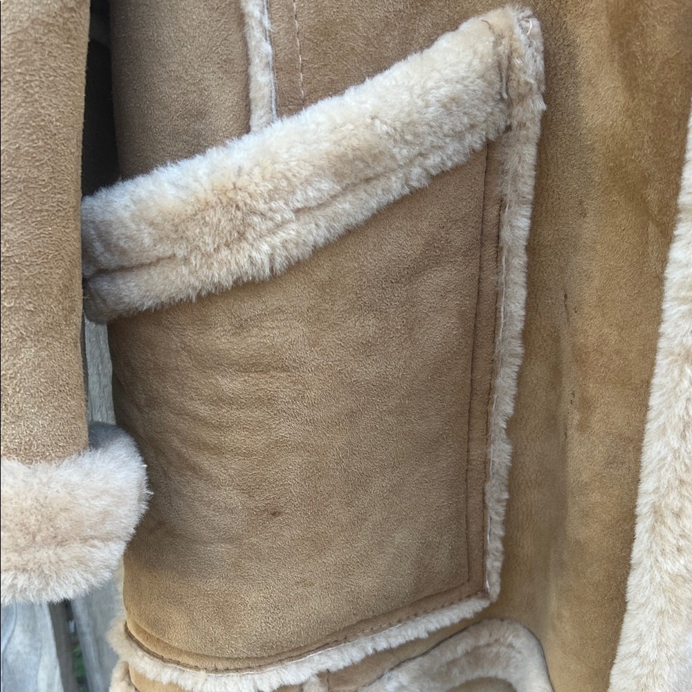 Vintage Sawyer of Napa Men's Tan Shearling Jacket Size 38 - Picture 8 of 16